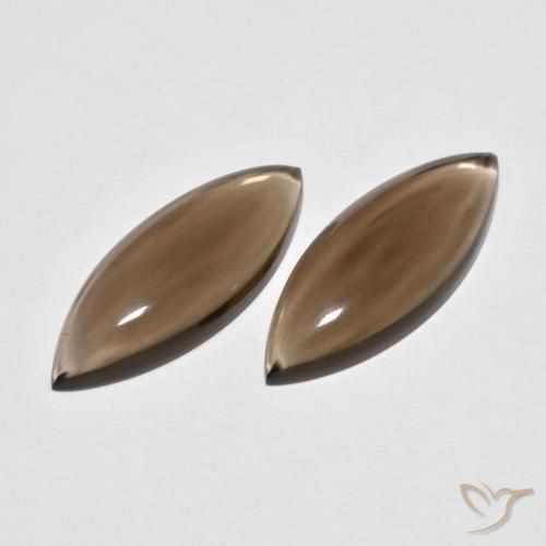11.81克拉天然烟晶，榄尖形，透明