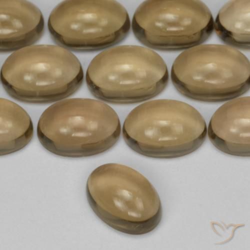 0.57ct 天然 暖棕 烟晶, 椭圆形, 透明