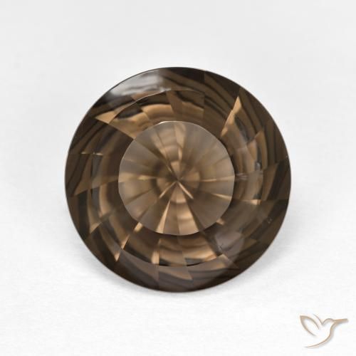 4.39ct 天然 浅棕色 烟晶, 圆形的, VVS