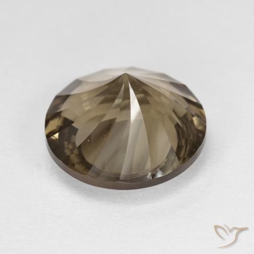 5.42克拉天然烟晶，圆形的，VVS