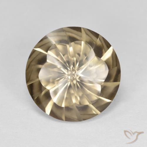 4.72ct 天然 暖棕 烟晶, 圆形的, VS