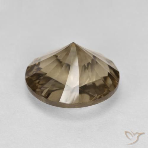 4.72克拉天然烟晶，圆形的，VS
