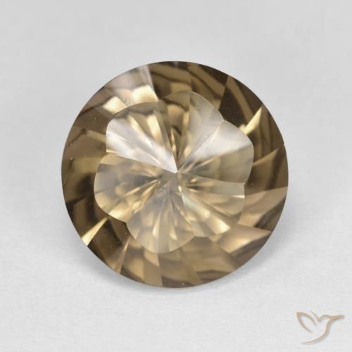 4.83ct 天然 中褐色 烟晶, 圆形的, VVS-VS