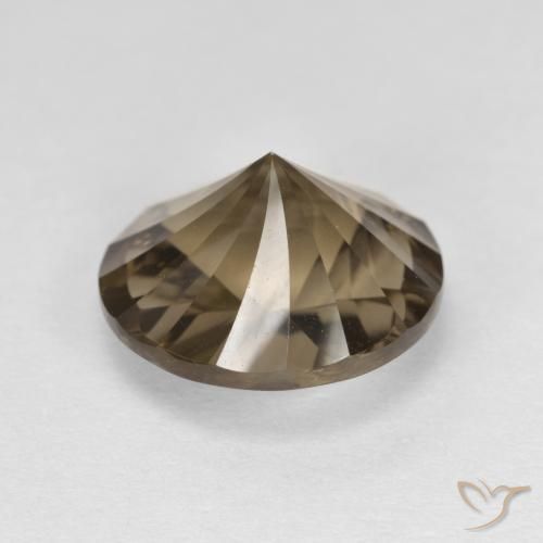 4.83克拉天然烟晶，圆形的，VVS-VS