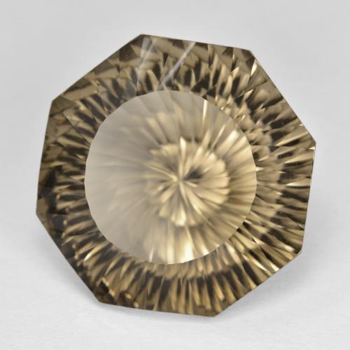 17.73克拉天然棕色烟晶，祖母绿式切割，18.1×18毫米，VVS-VS