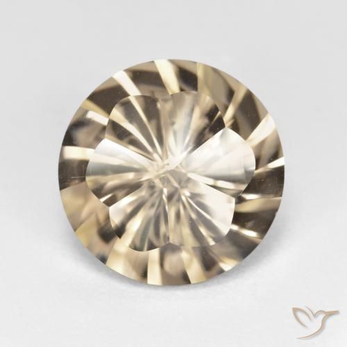 5.28ct 天然 木棕 烟晶, 圆形的, VVS-VS