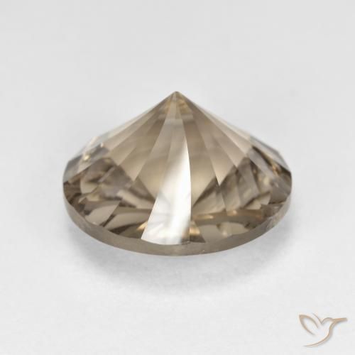 5.28克拉天然烟晶，圆形的，VVS-VS