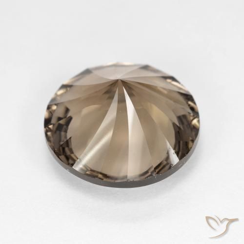 5.41克拉天然烟晶，圆形的，VVS