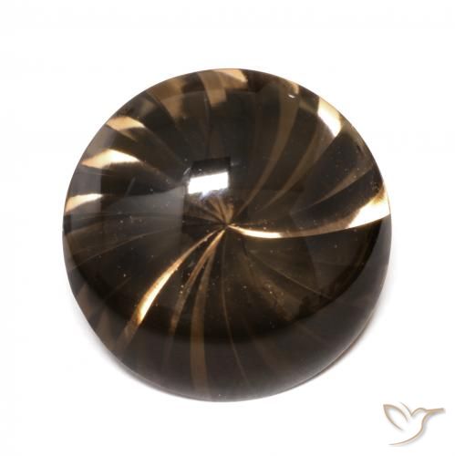 12.11ct 天然 中褐色 烟晶, 圆形的, 透明
