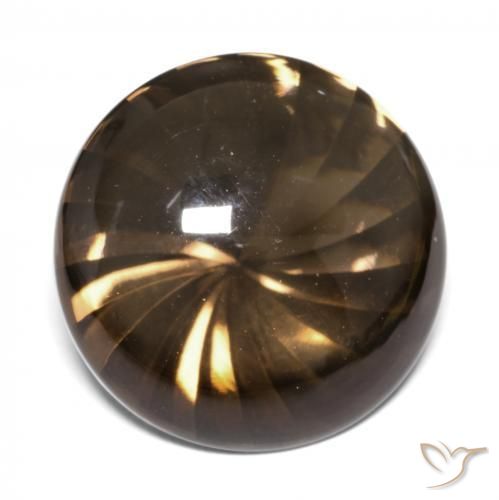 12.95克拉天然烟晶，圆形的，透明