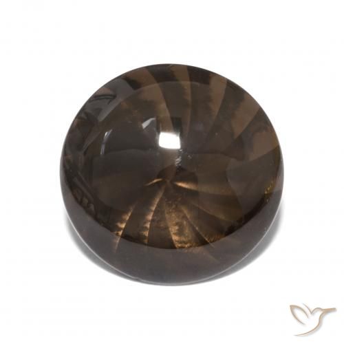4.93ct 天然 中褐色 烟晶, 圆形的, 透明