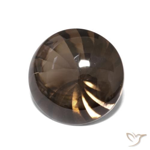 4.93克拉天然烟晶，圆形的，透明