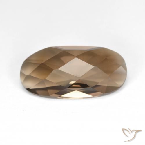 4.76ct 天然 暖棕 烟晶, 椭圆形, VVS-VS