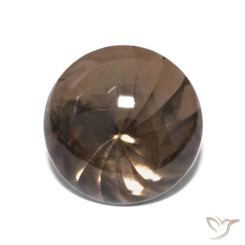 5.51ct 天然 中深棕色 烟晶, 圆形的, 透明