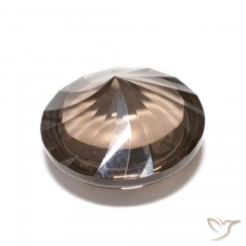 5.51克拉天然烟晶，圆形的，透明