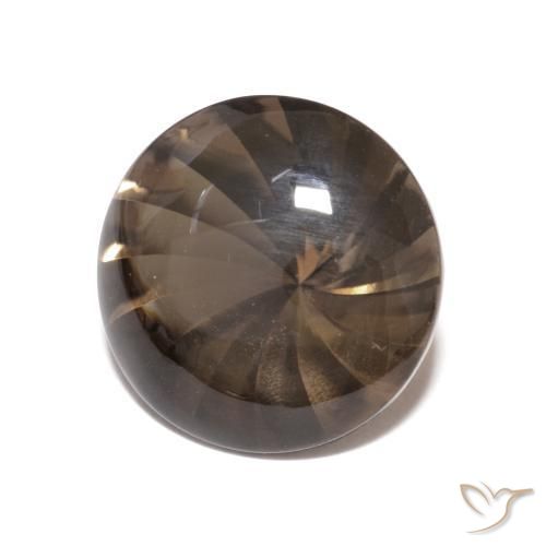 5.04克拉天然烟晶，圆形的，透明