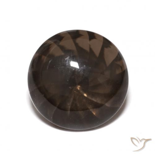 5.78ct 天然 暗棕色 烟晶, 圆形的, 透明