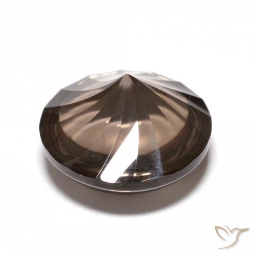 5.78克拉天然烟晶，圆形的，透明