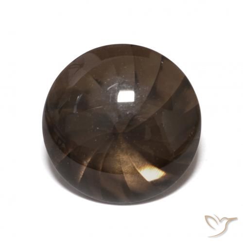 5.56ct 天然 棕褐色 烟晶, 圆形的, 透明