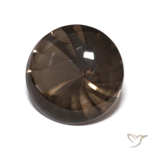 5.14克拉天然烟晶，圆形的，透明