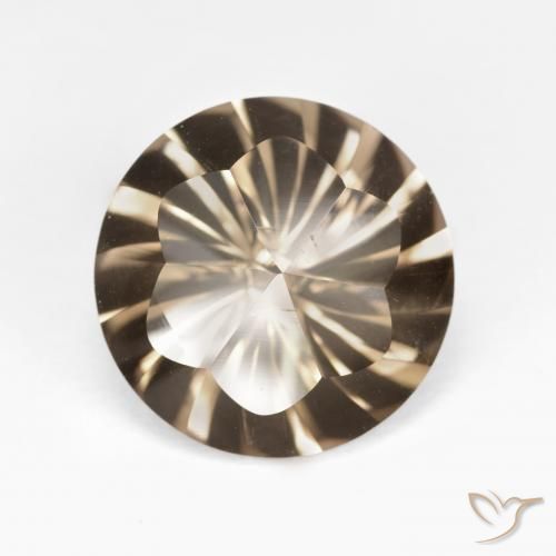 5.06ct 天然 中浅棕色 烟晶, 圆形的, VVS