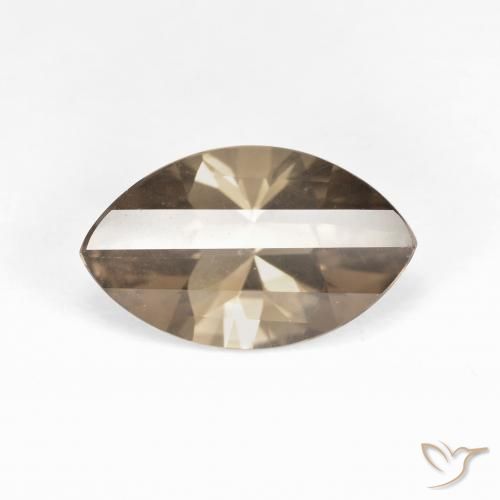 2.73ct 天然 中浅棕色 烟晶, 榄尖形, VVS