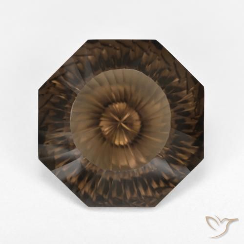 7.48ct 天然 山核桃棕 烟晶, 祖母绿式切割, VVS