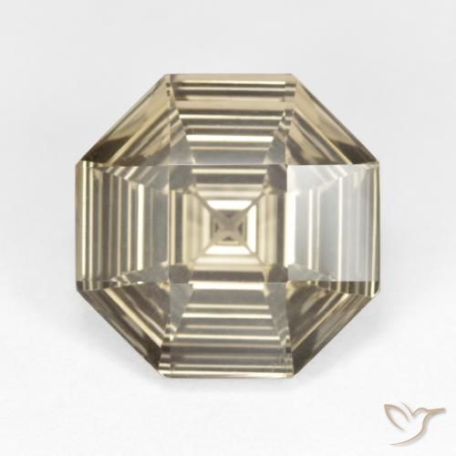 5.82ct 天然 淡棕色 烟晶, 祖母绿式切割, VVS
