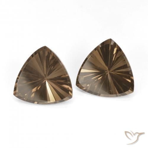 5.11克拉天然烟晶，三角形，VVS