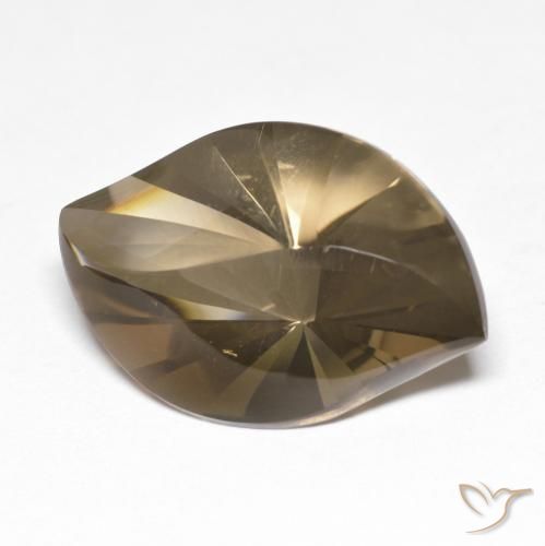10.26克拉天然烟晶，榄尖形，透明