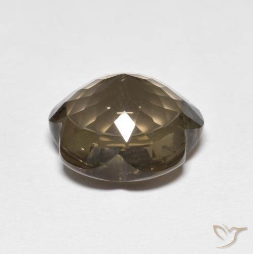 4.99克拉天然烟晶，花形切割，透明