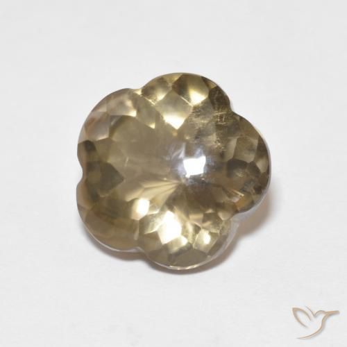 4.59克拉天然烟晶，花形切割，透明