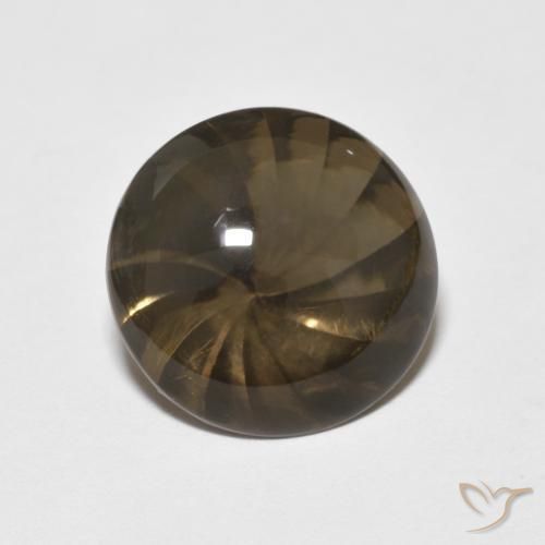 5.22克拉天然烟晶，圆形的，透明