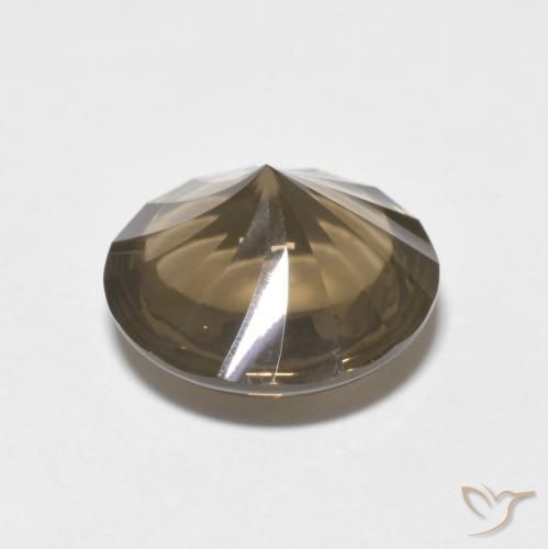 5.22克拉天然烟晶，圆形的，透明