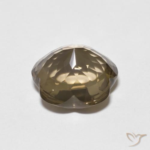 4.84克拉天然烟晶，花形切割，透明