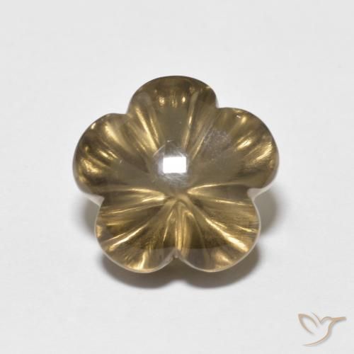 5.72ct 天然 中褐色 烟晶, 花形切割, 透明
