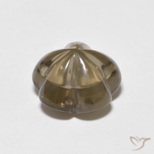 5.72克拉天然烟晶，花形切割，透明