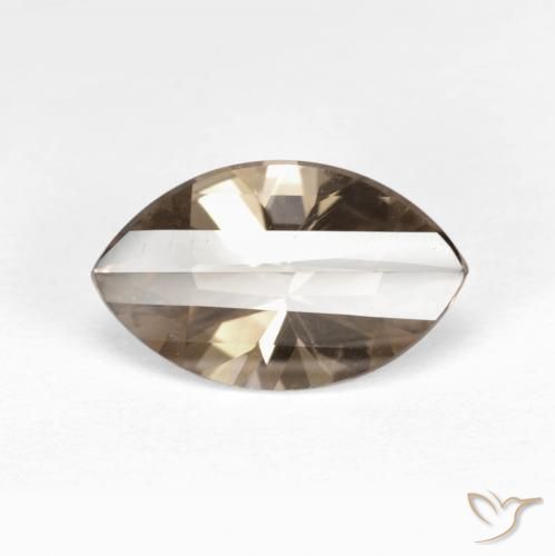 2.43ct 天然 棕褐色 烟晶, 榄尖形, VVS