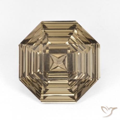 5.52ct 天然 摩卡棕 烟晶, 祖母绿式切割, VVS
