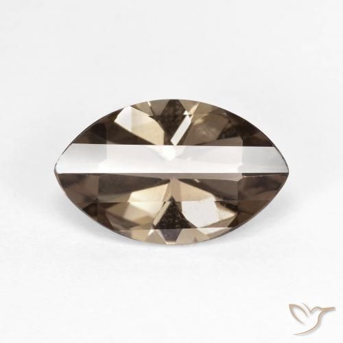 2.89ct 天然 棕褐色 烟晶, 榄尖形, VVS
