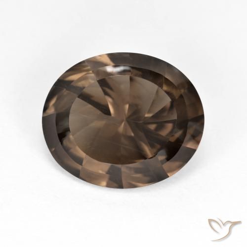 3.97ct 天然 山核桃棕 烟晶, 椭圆形, VVS