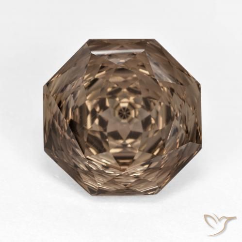 7.14ct 天然 山核桃棕 烟晶, 祖母绿式切割, VVS
