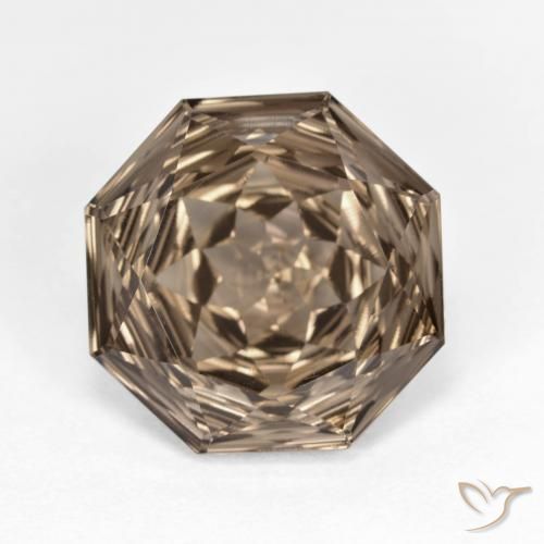 5.46ct 天然 中褐色 烟晶, 祖母绿式切割, VVS