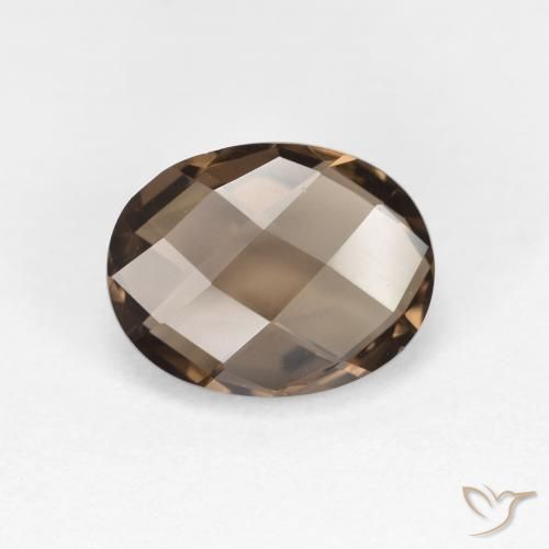 1.74ct 天然 浅棕色 烟晶, 椭圆形, VVS-VS