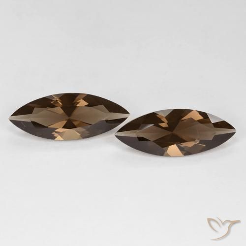 6.14ctw 天然 暖棕 烟晶, 榄尖形, VVS