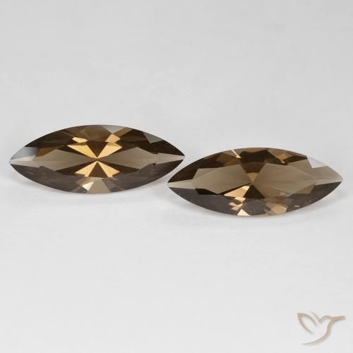 6.02ctw 天然 暖棕 烟晶, 榄尖形, VVS
