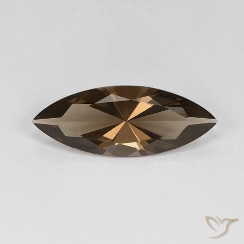2.77ct 天然 淡摩卡 烟晶, 榄尖形, VVS