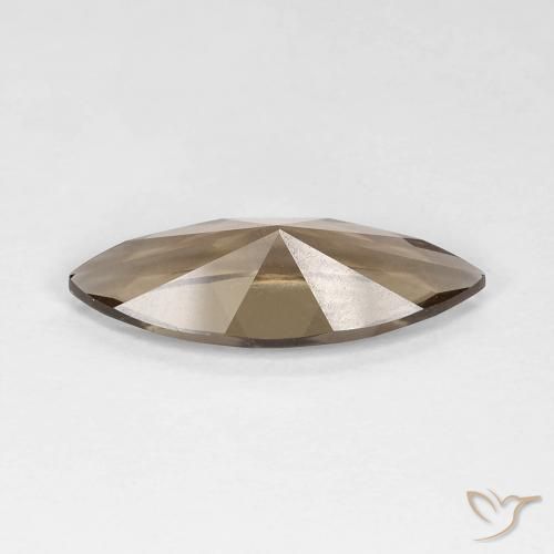 3.05克拉天然烟晶，榄尖形，VVS-VS
