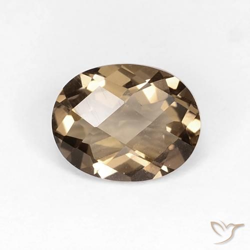 2.45ct 天然 摩卡棕 烟晶, 椭圆形, VVS-VS