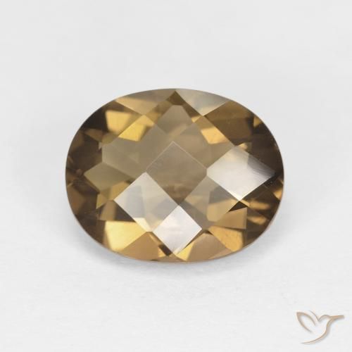 2.35ct 天然 浅咖啡棕 烟晶, 椭圆形, VVS